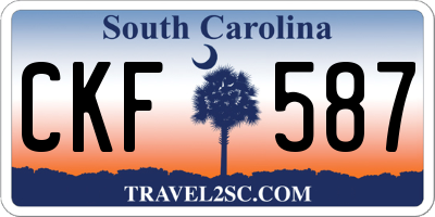 SC license plate CKF587