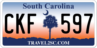 SC license plate CKF597