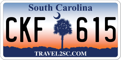 SC license plate CKF615