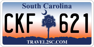 SC license plate CKF621
