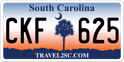 SC license plate CKF625