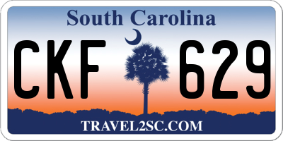 SC license plate CKF629