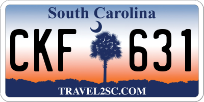 SC license plate CKF631