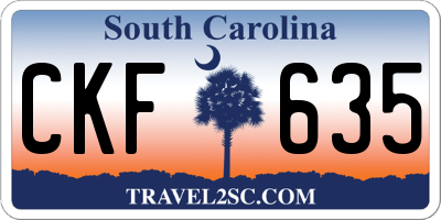 SC license plate CKF635