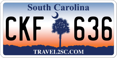SC license plate CKF636