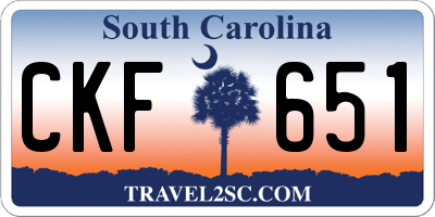 SC license plate CKF651