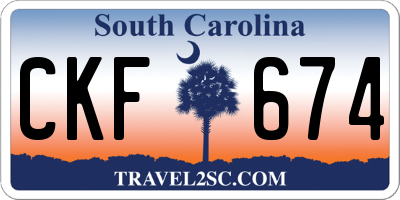 SC license plate CKF674