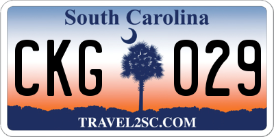 SC license plate CKG029