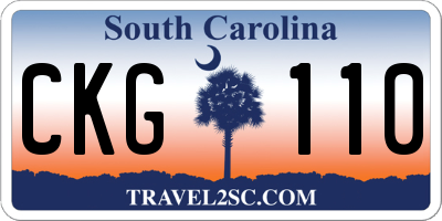 SC license plate CKG110