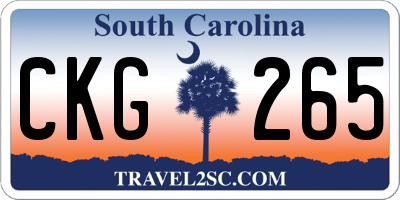 SC license plate CKG265