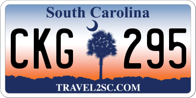 SC license plate CKG295