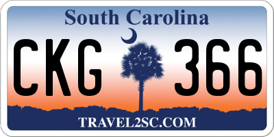 SC license plate CKG366