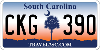 SC license plate CKG390