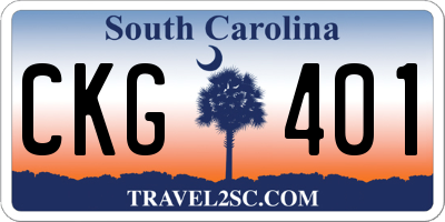 SC license plate CKG401
