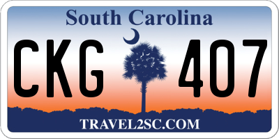 SC license plate CKG407
