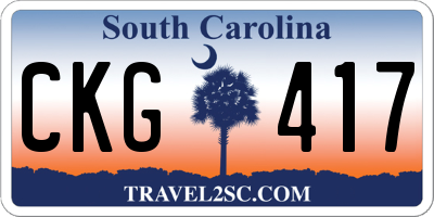 SC license plate CKG417