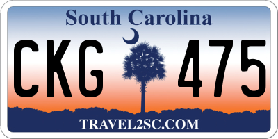 SC license plate CKG475