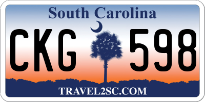 SC license plate CKG598