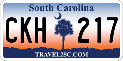 SC license plate CKH217