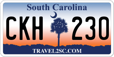 SC license plate CKH230