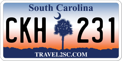SC license plate CKH231