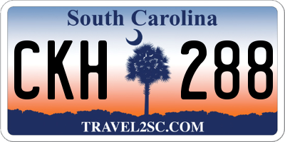 SC license plate CKH288