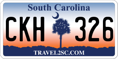 SC license plate CKH326