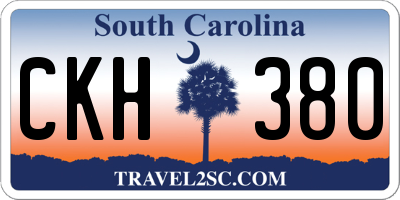 SC license plate CKH380