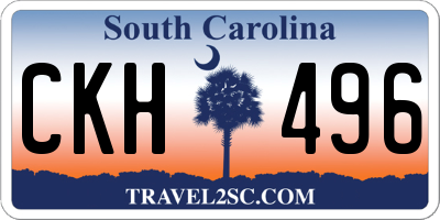 SC license plate CKH496