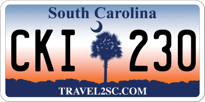 SC license plate CKI230