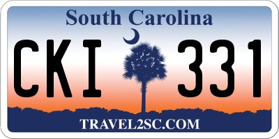 SC license plate CKI331