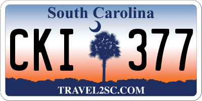SC license plate CKI377