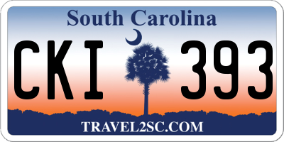 SC license plate CKI393