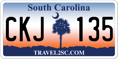 SC license plate CKJ135