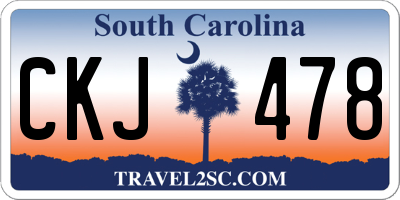 SC license plate CKJ478