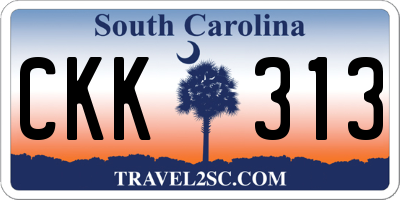 SC license plate CKK313