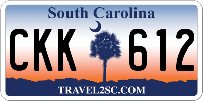 SC license plate CKK612