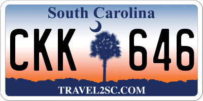 SC license plate CKK646