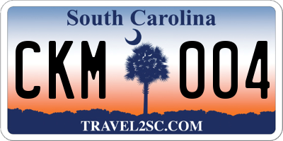 SC license plate CKM004