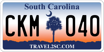 SC license plate CKM040