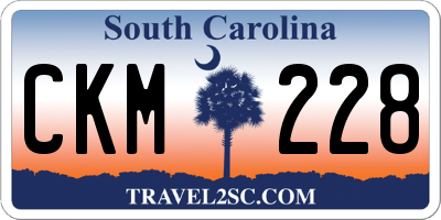 SC license plate CKM228