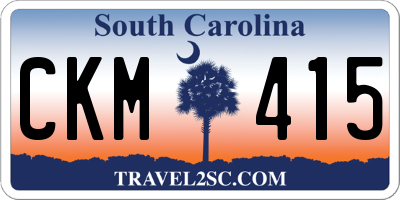 SC license plate CKM415