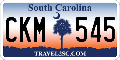 SC license plate CKM545