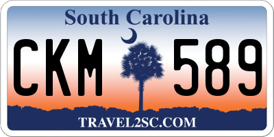 SC license plate CKM589