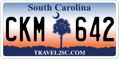 SC license plate CKM642
