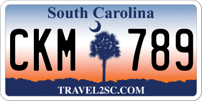 SC license plate CKM789
