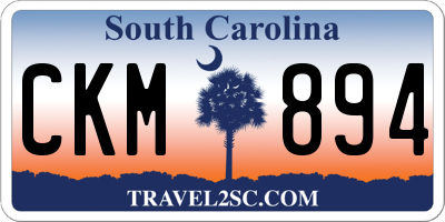 SC license plate CKM894