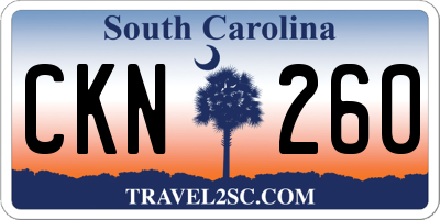 SC license plate CKN260