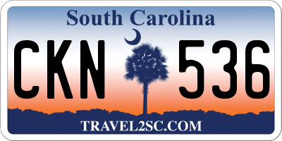 SC license plate CKN536