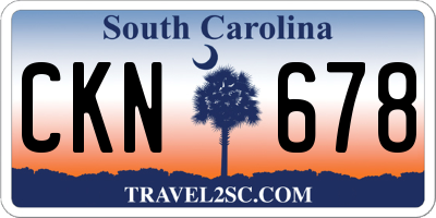 SC license plate CKN678